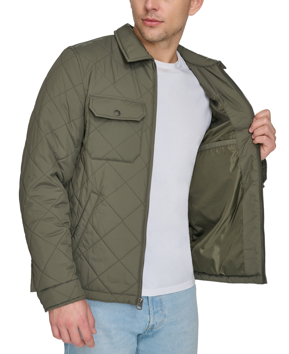 Levi's Men's Quilted Depot Jacket In Green