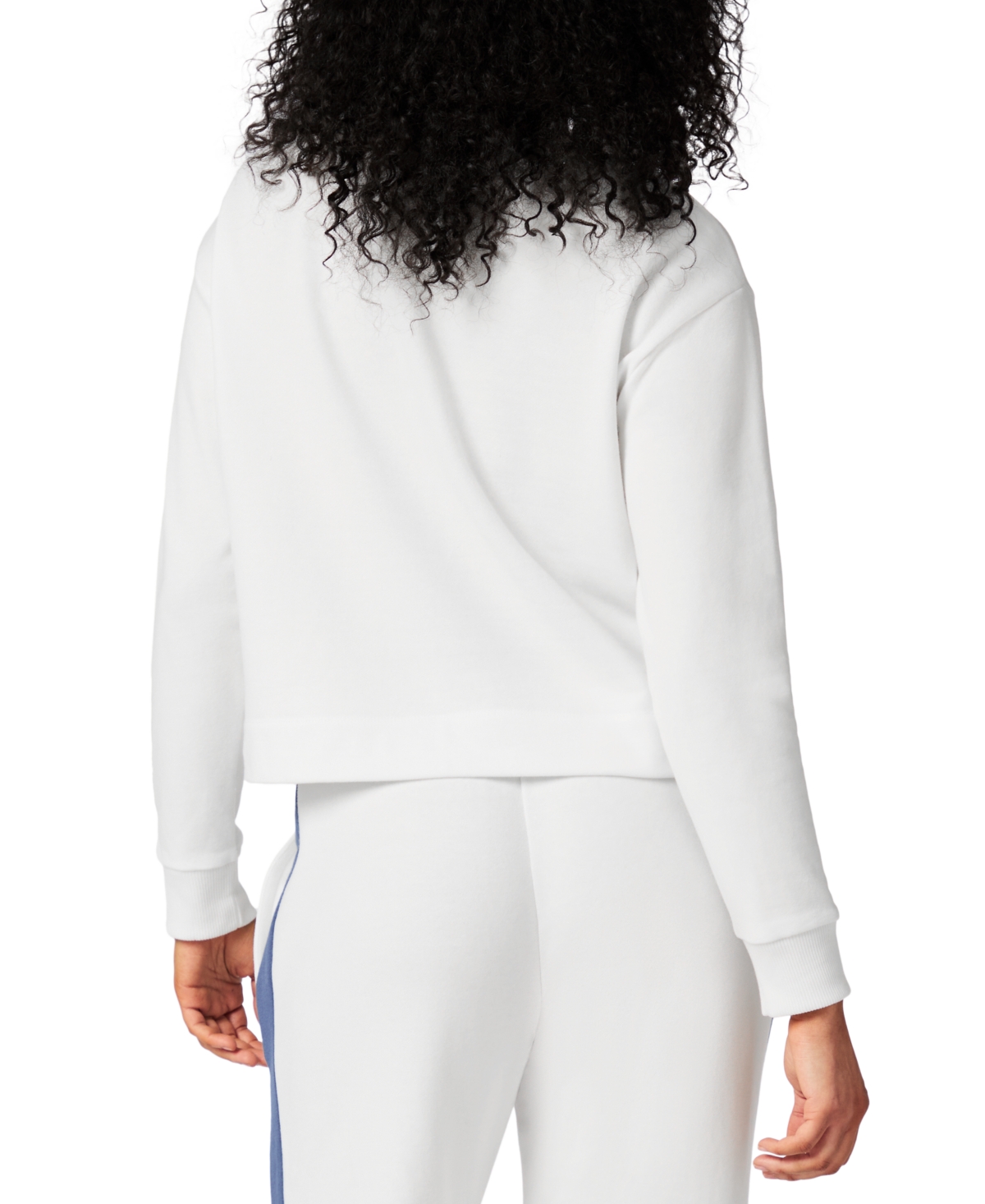Shop Gap Women's French Terry Crewneck Logo Pajama Top In White Colorblock