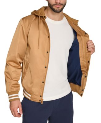Men's Jersey Hood Varsity Bomber Jacket
