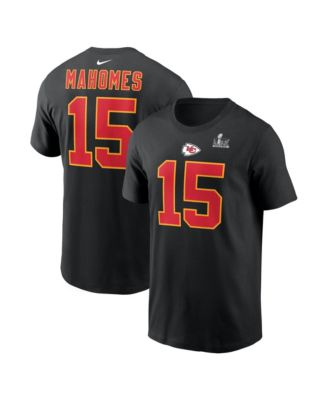 Nike - Men's Patrick Mahomes Black Kansas City Chiefs Super Bowl LIX Patch Player Name Number T-Shirt