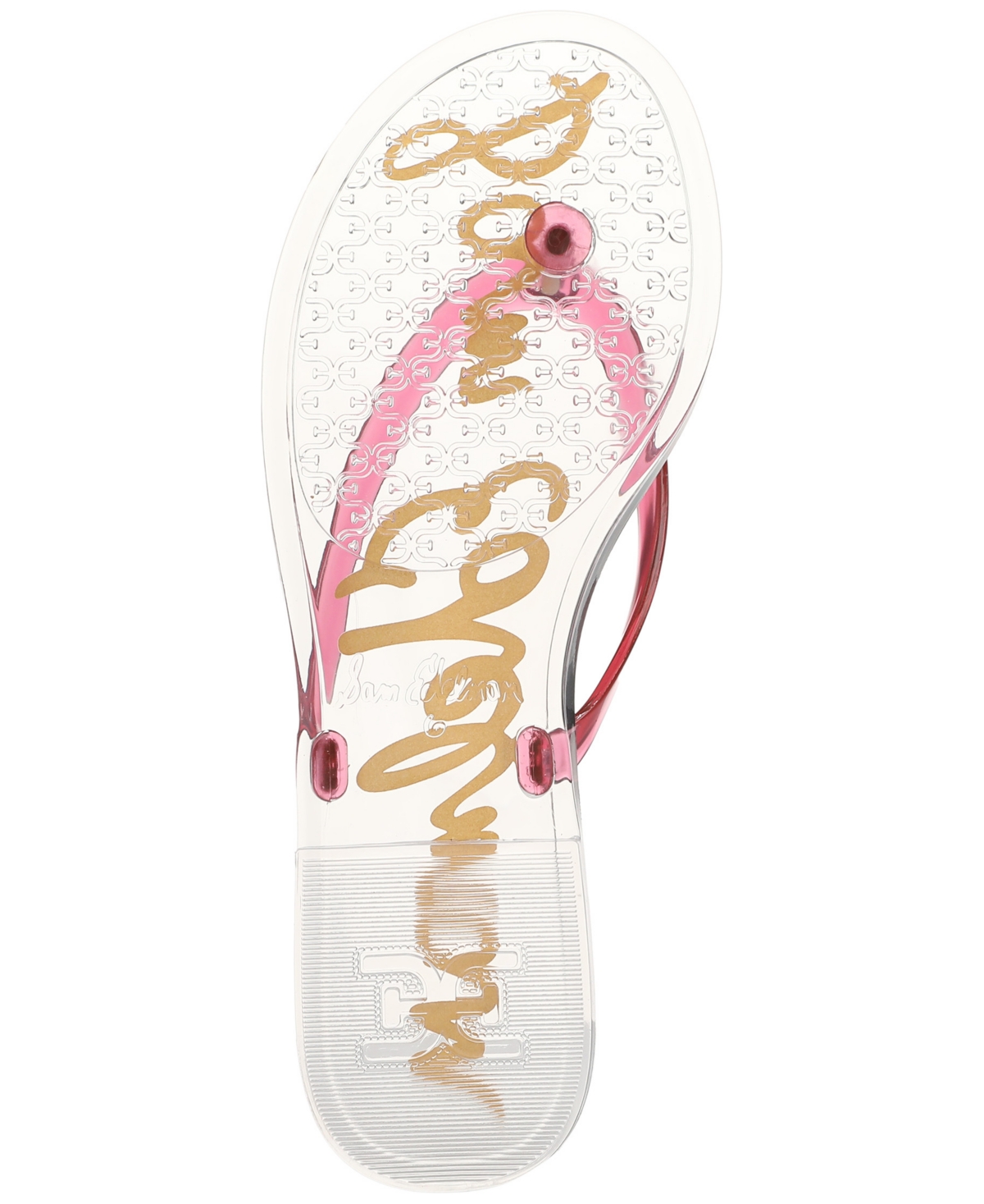 Shop Sam Edelman Women's Dean Jelly Thong Flat Sandals In Clear Pink Jelly