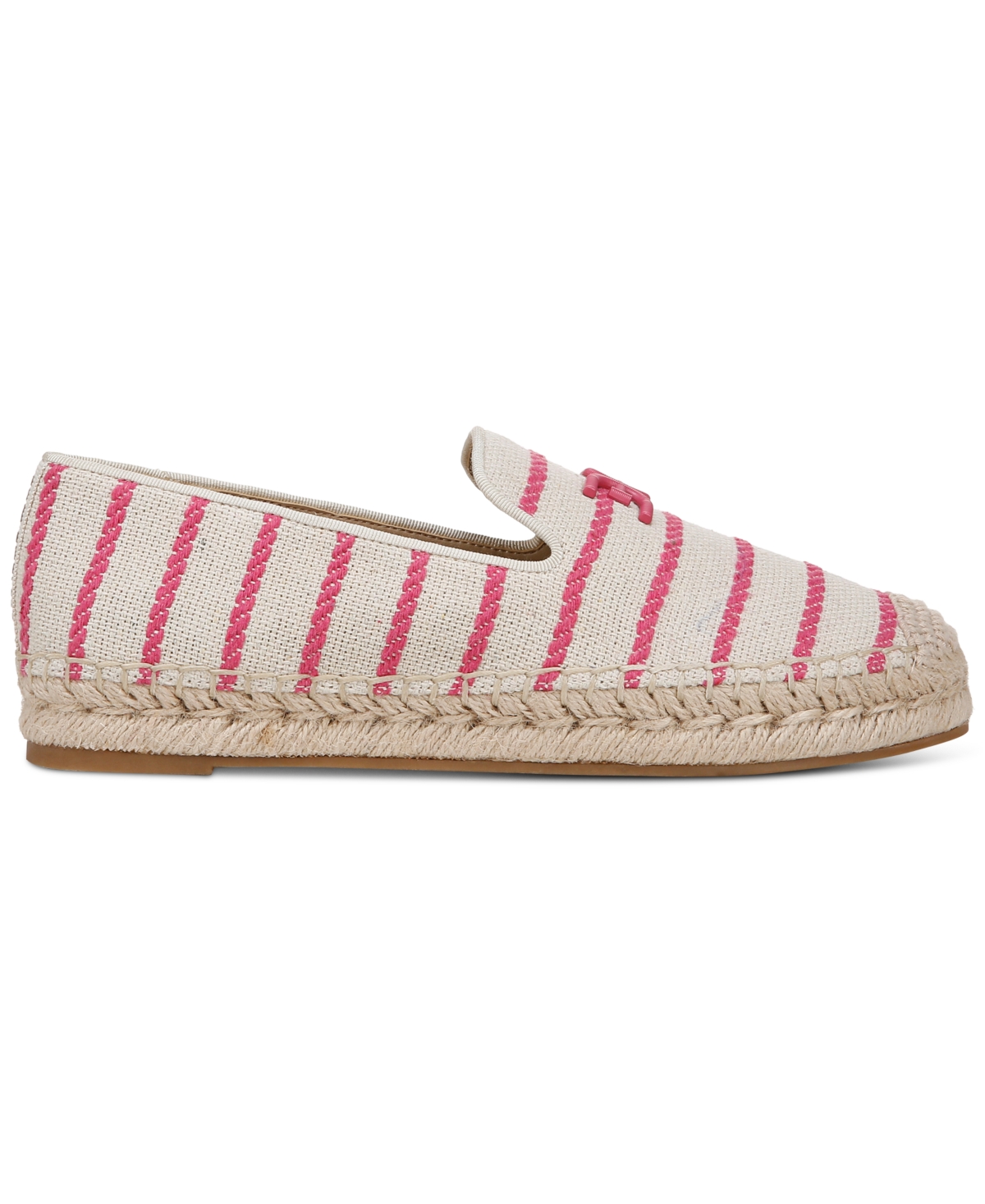 Sam Edelman Kathleen Espadrille Flat In Taffy Pink Stripe Canvas