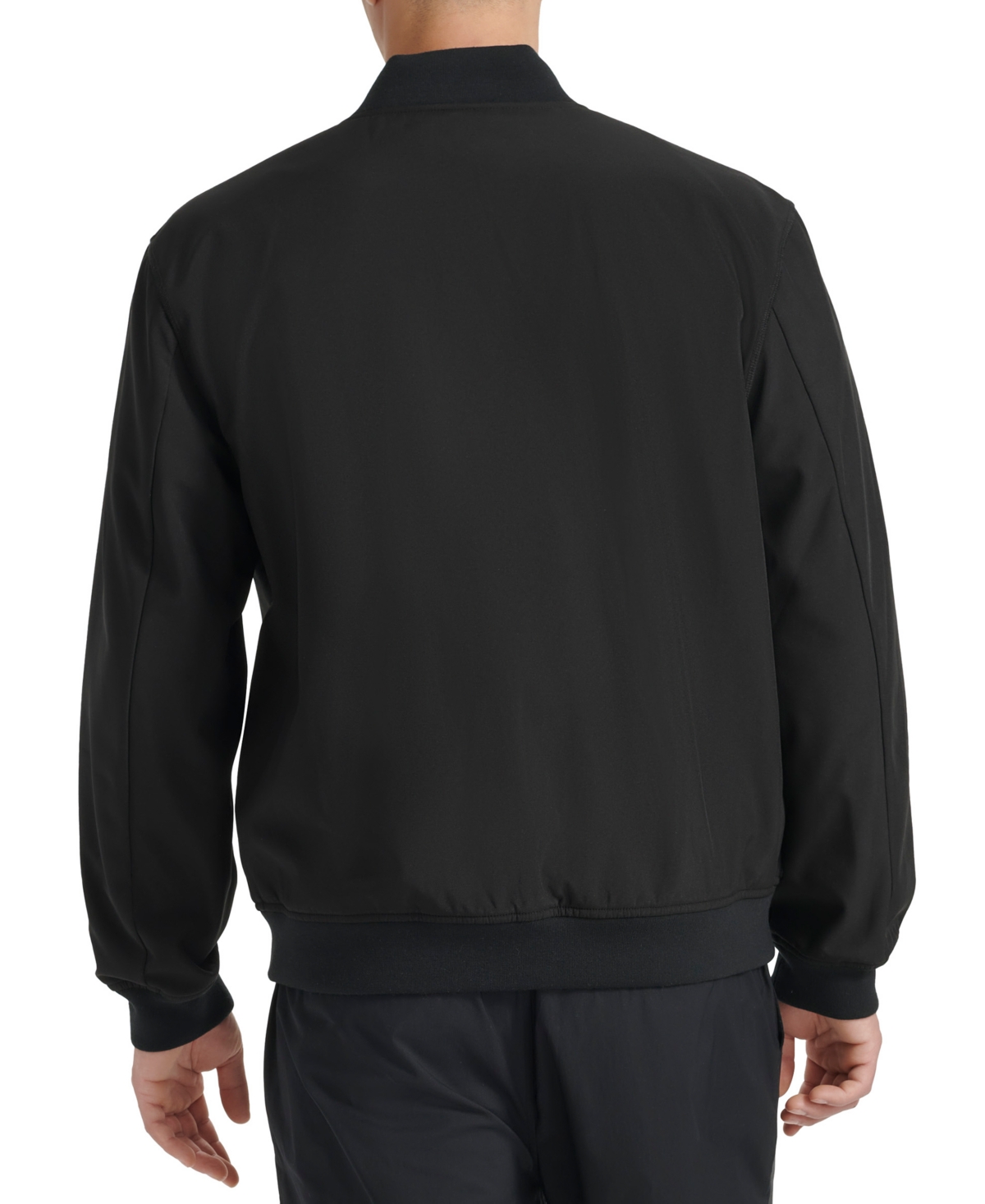 Champion Softshell Varsity Bomber Jacket In Black