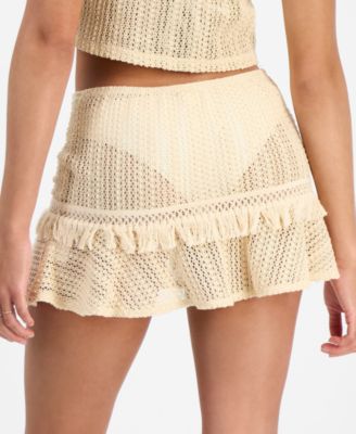 Juniors' Crochet Cover-Up Skirt, Exclusively at Macy's