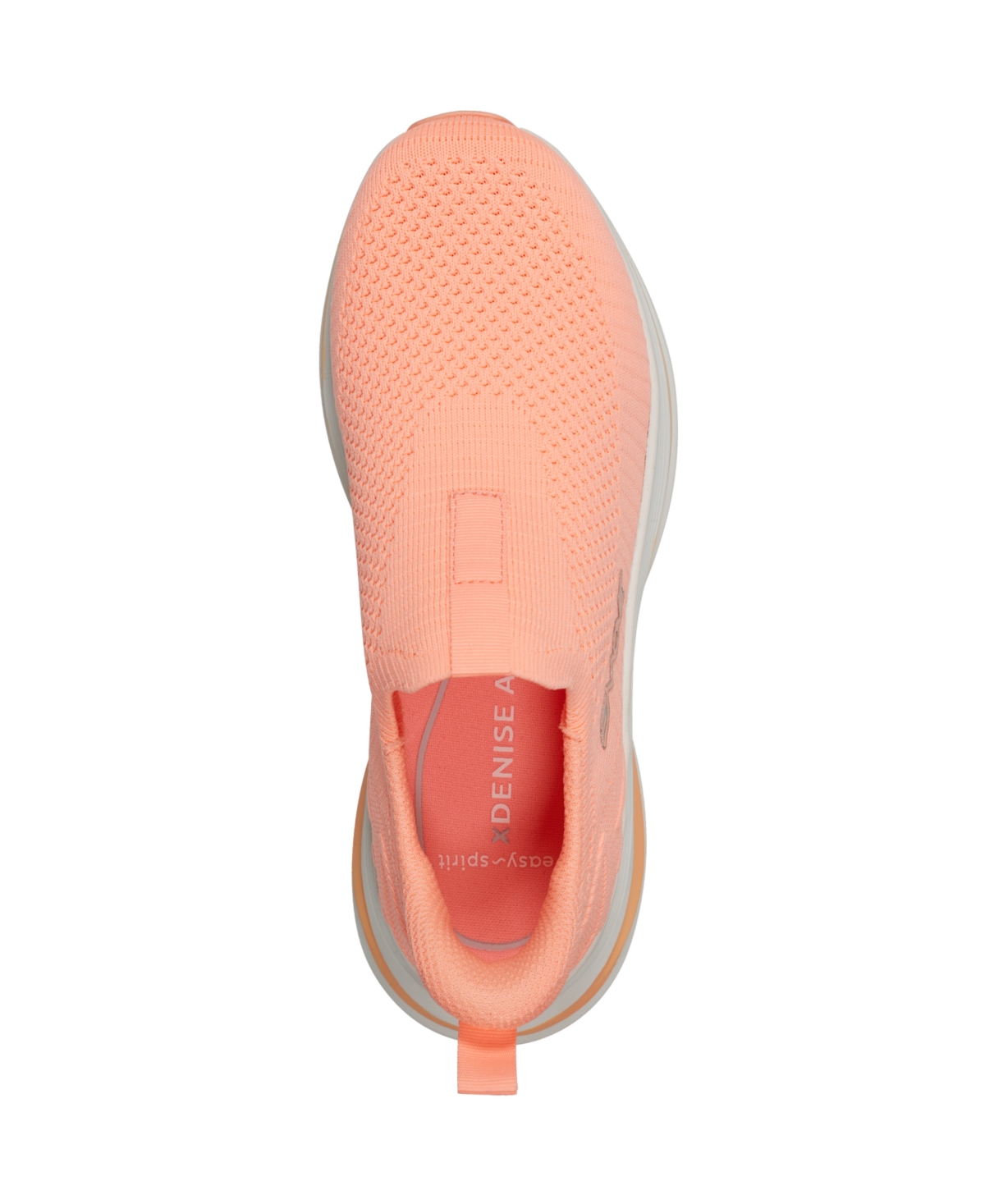 Shop Easy Spirit Women's X Denise Austin Easypace Soeasy Knit Slip-on Sneakers In Orange