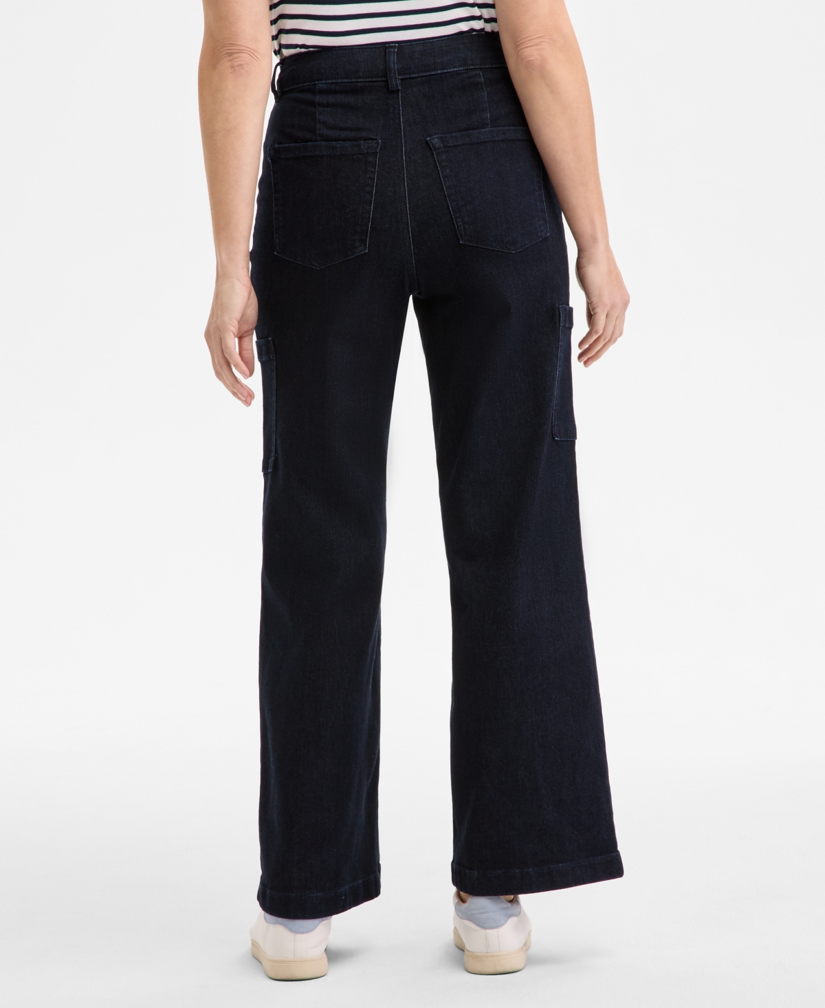 STYLE & CO WOMEN'S HIGH-RISE WIDE-LEG CARGO JEANS, EXCLUSIVELY AT MACY'S 