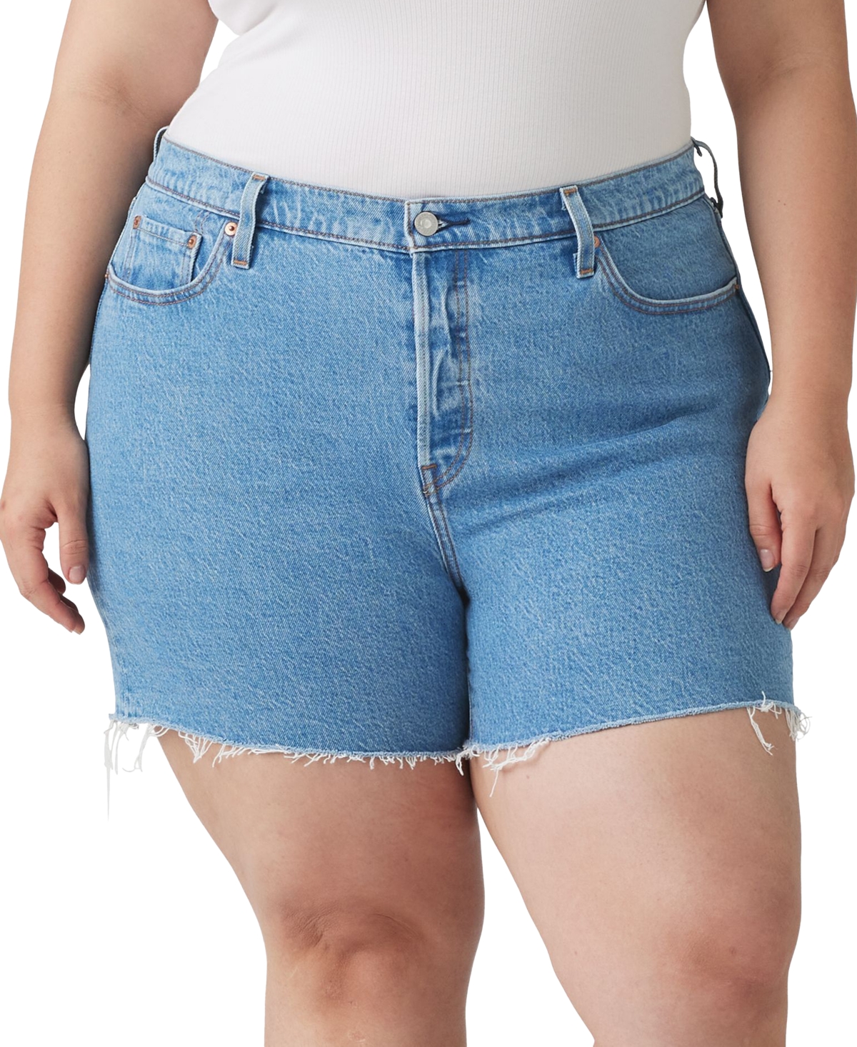 LEVI'S PLUS SIZE 501 ORIGINAL HIGH-RISE SHORTS 