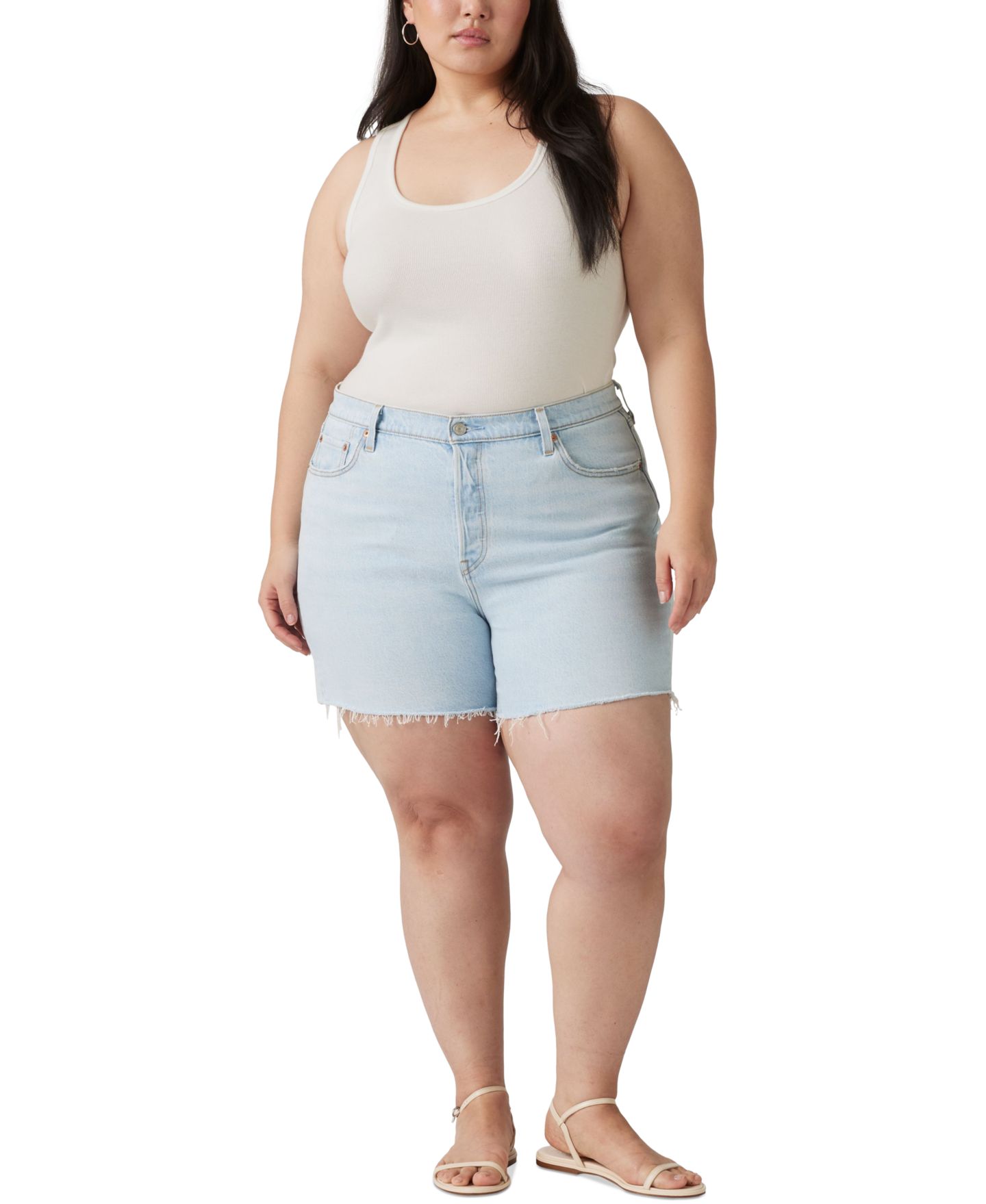 Женские шорты Levi's Plus Size 501® Original High-Rise, цвет: Blank Spot — фото 2