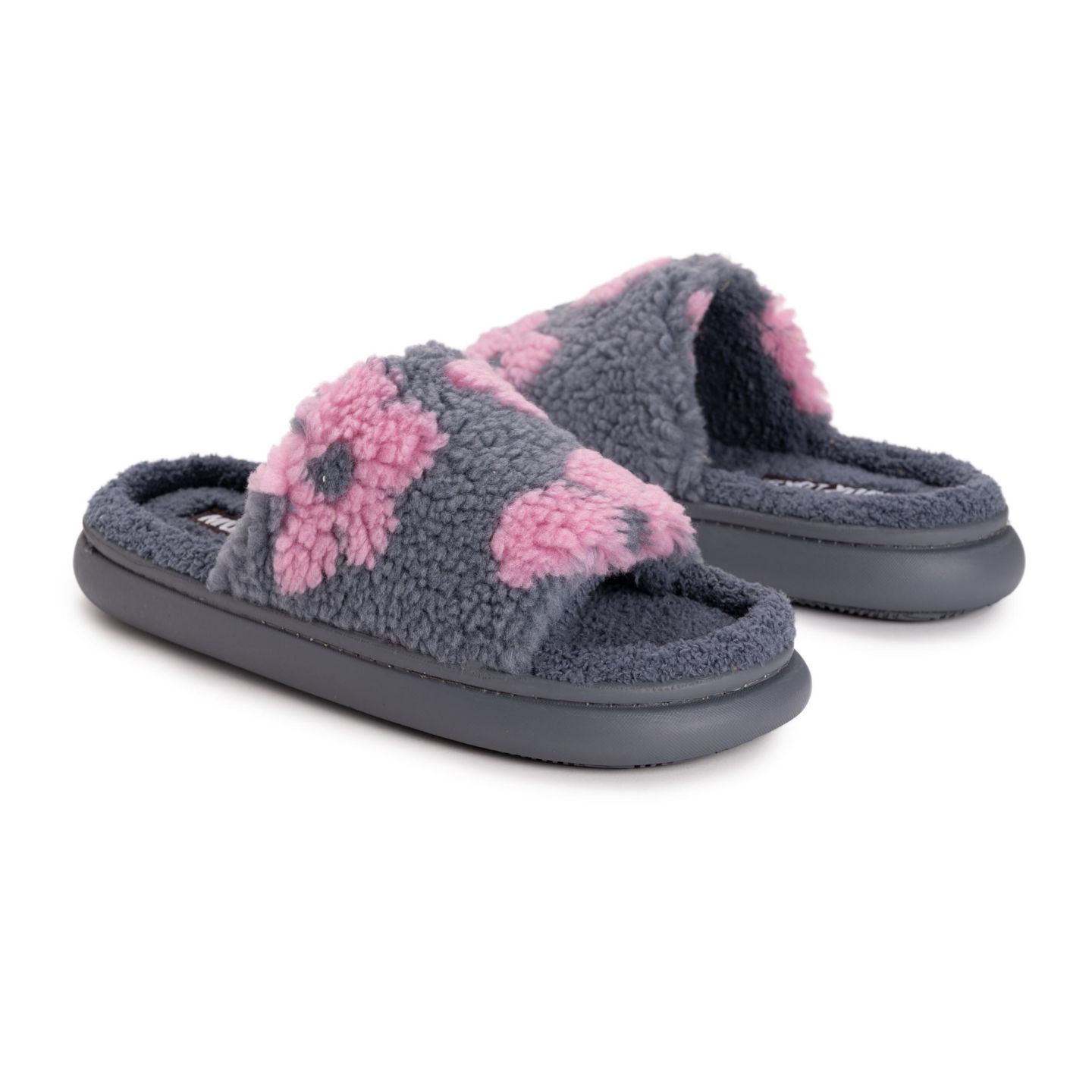 Женские тапочки MUK LUKS Marsai Slipper, цвет: Серый / Розовый — фото 5