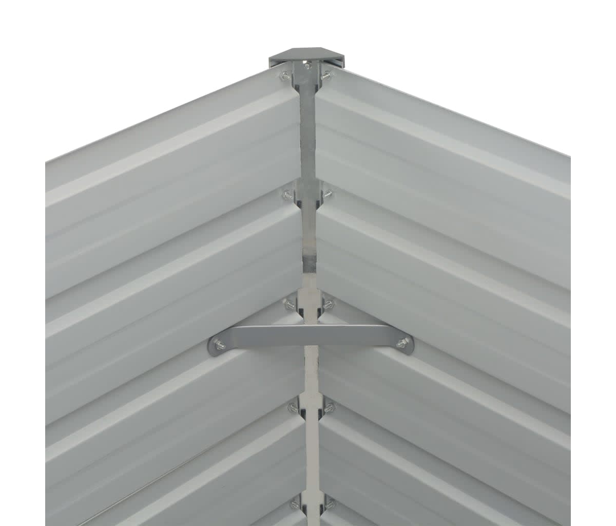 Raised Garden Bed Anthracite 63"x31.5"x30.3" Galvanized Steel