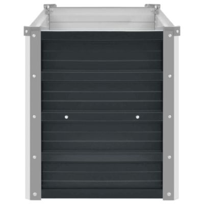 Raised Bed Anthracite Galvanized Steel 62.9x15.7x17.7 in