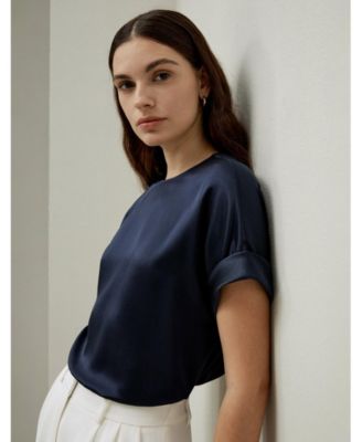 Women's Contemporary Oversized Silk Top