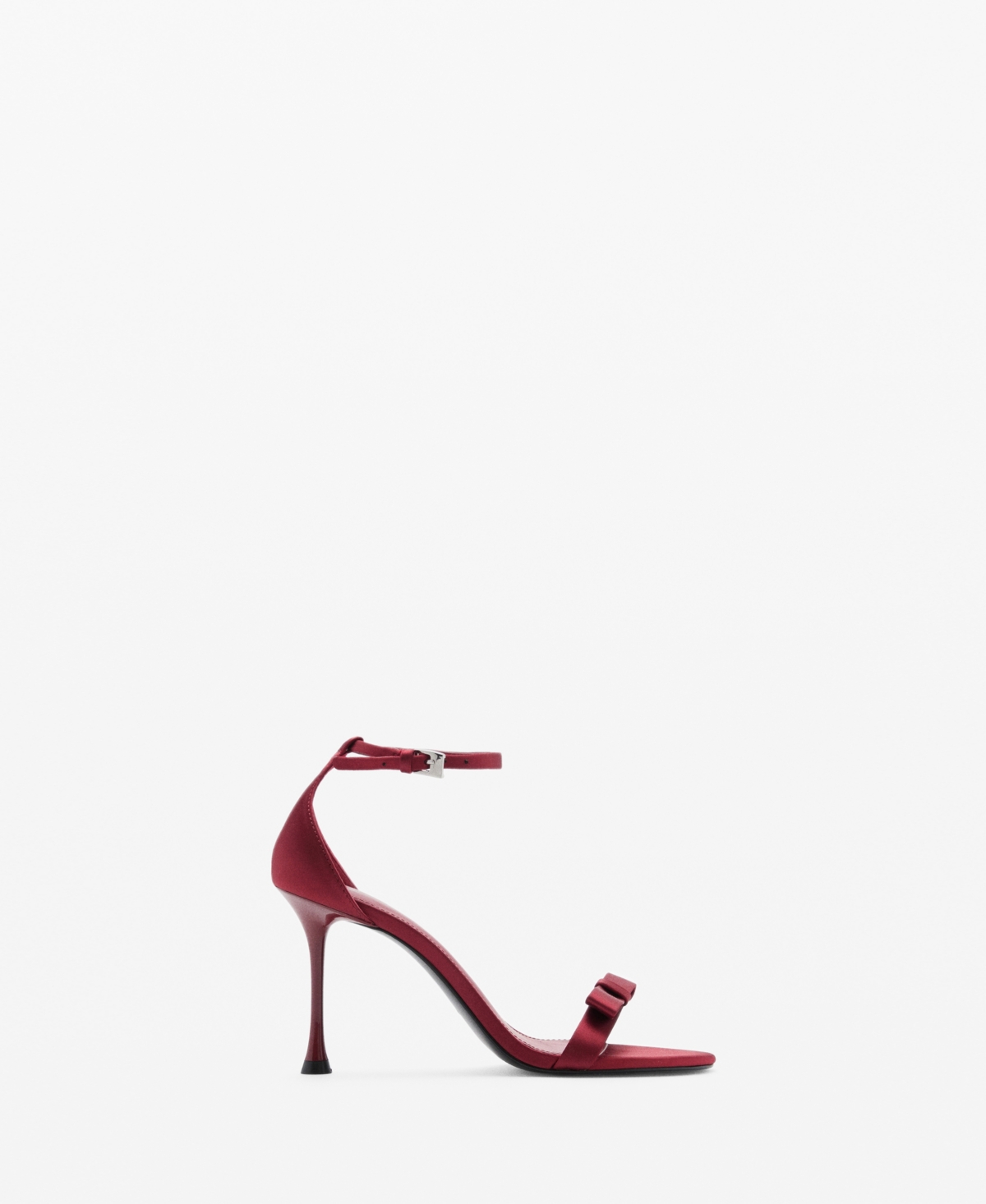 MANGO WOMEN'S DECORATIVE BOW HEEL SANDALS 