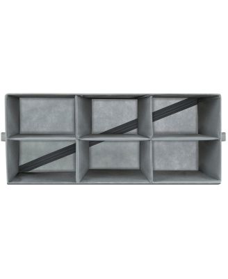 Shoe Organizer Bin, 6 Section Cubby Shoe Shelves, Foldable Portable Detachable Closet Organizer Storage for Home Organization