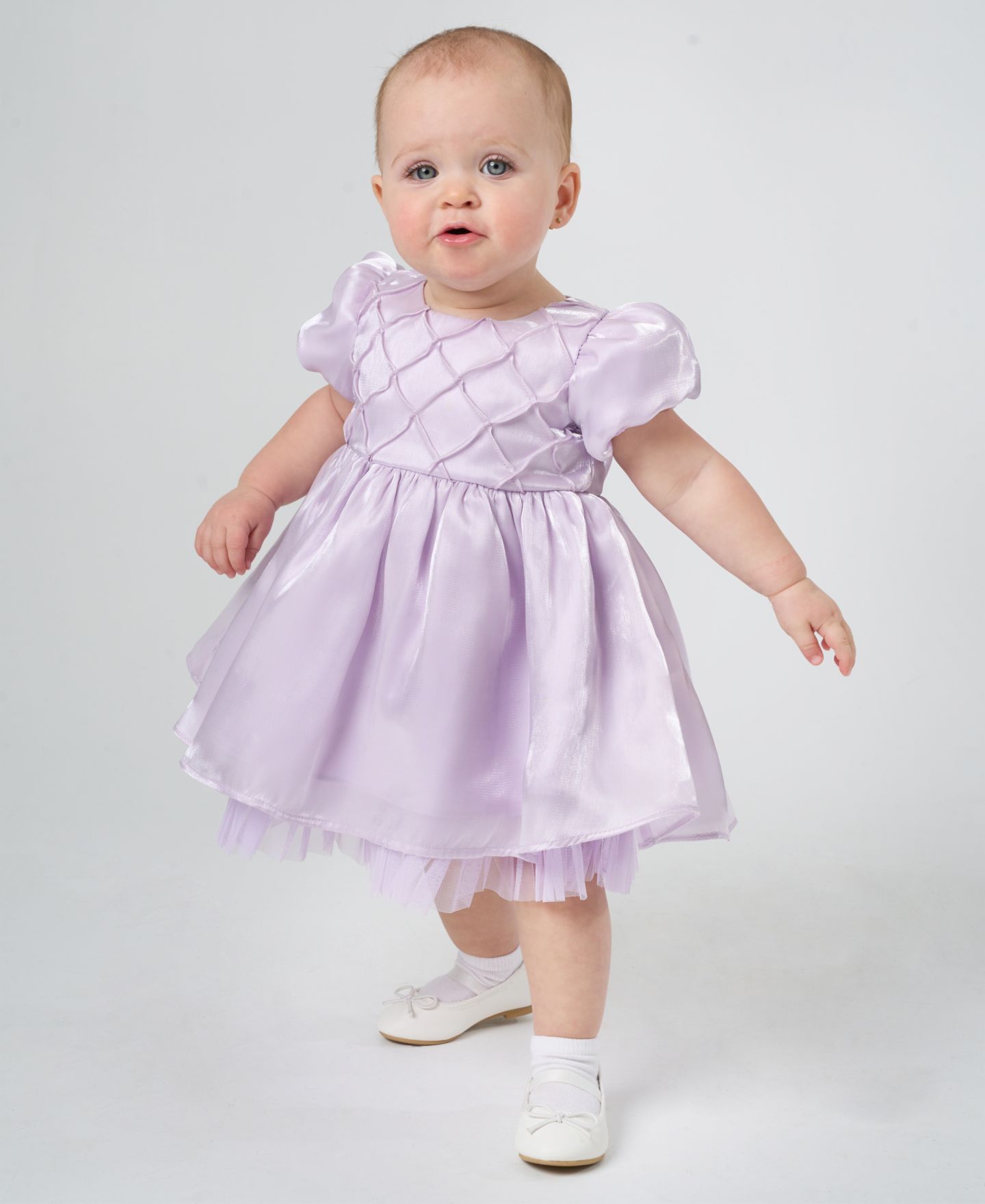 Платье Rare Editions Shimmer Organza Social Dress для девочек-малышей, цвет: Сиреневый — фото 2