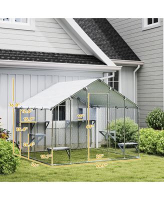 94.5" Extra Large Catio, Outdoor Cat Enclosure with Waterproof Cover