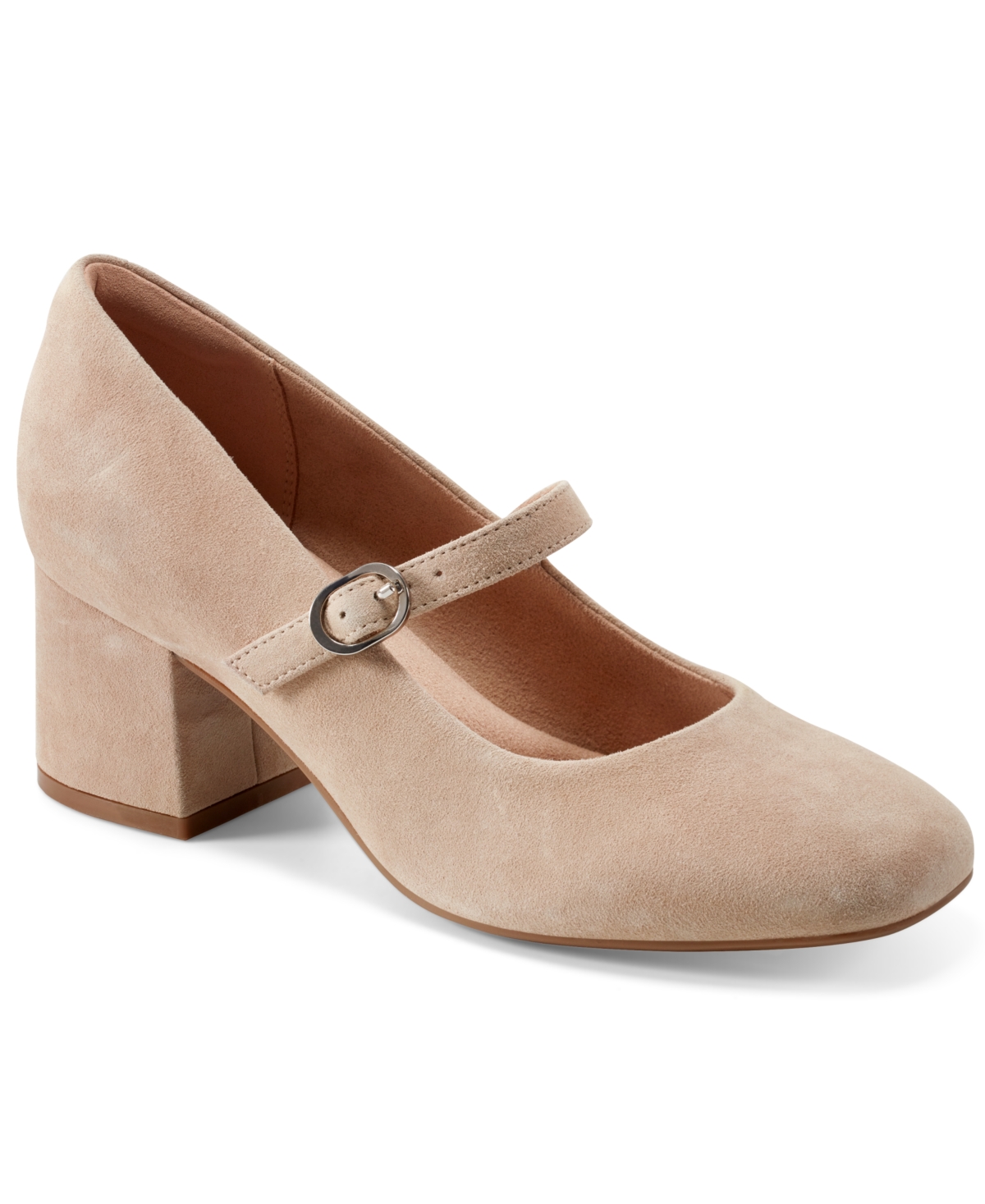 Shop Rockport Women's Xena Block Heel Mary Jane Dress Pumps In Light Natural Suede