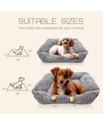 Jacquard Cuddler, Ultra-Soft & Elegant Pet Bed for Dogs & Cats, Charcoal