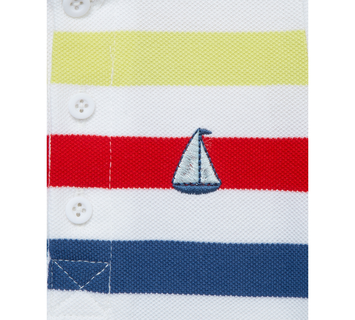 Shop Little Me Baby Boys 2-pc. Cotton Striped Romper & Hat Set In Blue,white