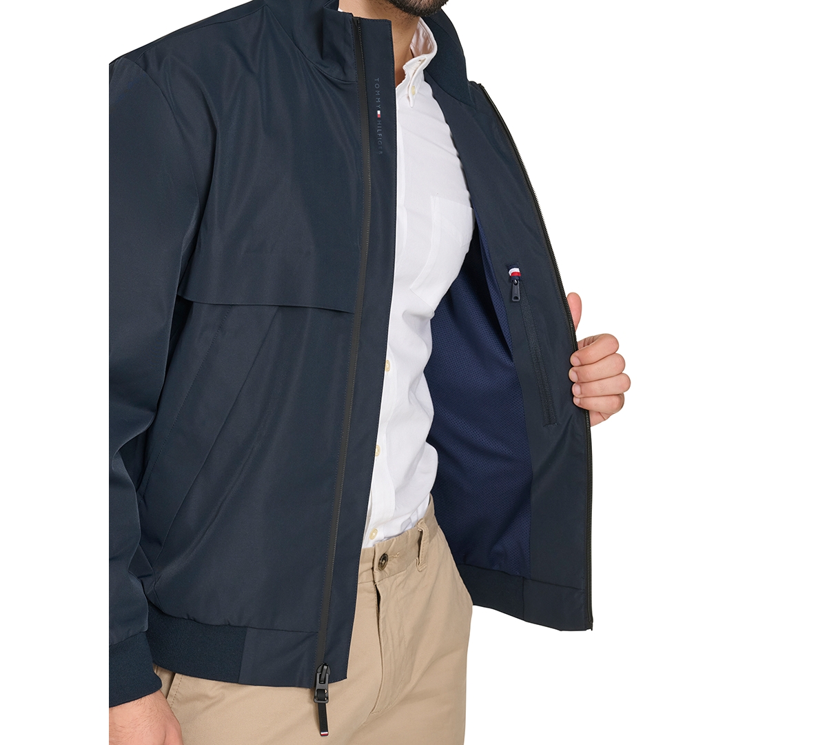 Tommy Hilfiger Men's Tech Bomber Jacket In Navy