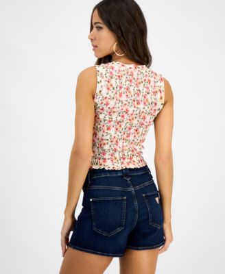 売れ筋商品|||バースリー カットソー トップス レディース Women's Bubble-Hem Cropped Tank Top, Exclusively at Macy's Crema Bar III Women's Bubble-Hem Cropped Tank Top, Exclusively at