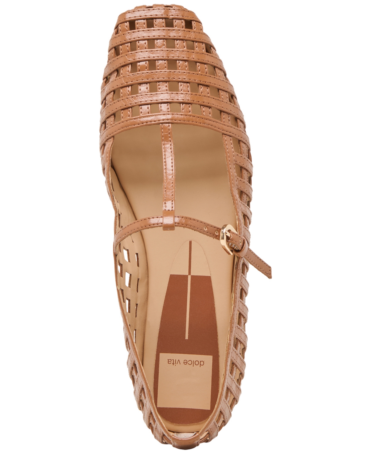 Dolce Vita Rains T-strap Flat In Saddle Leather