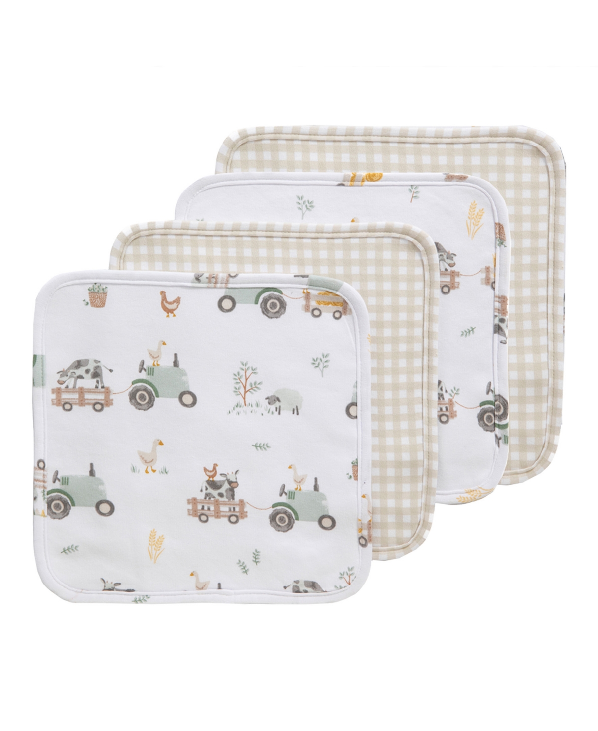 LIVING TEXTILES BABY BOYS AND GIRLS 5-PIECE TRACTOR RIDE COLLECTION BATH GIFT SET 