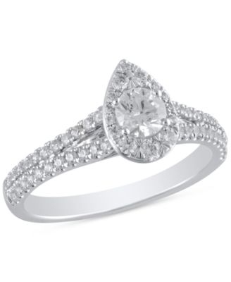 Diamond Teardrop Halo Bridal Set (1 ct. t.w.) in 14k White Gold