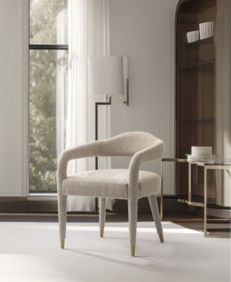 Aspen 23.2" Modern Tweed Upholstered Dining Armchair