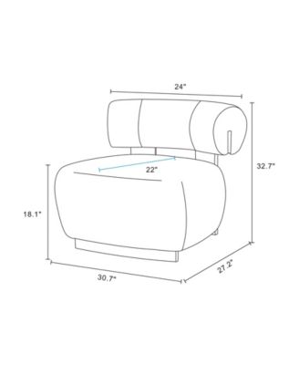 Bartow Modern Woven Fabric Upholstered Accent Chair