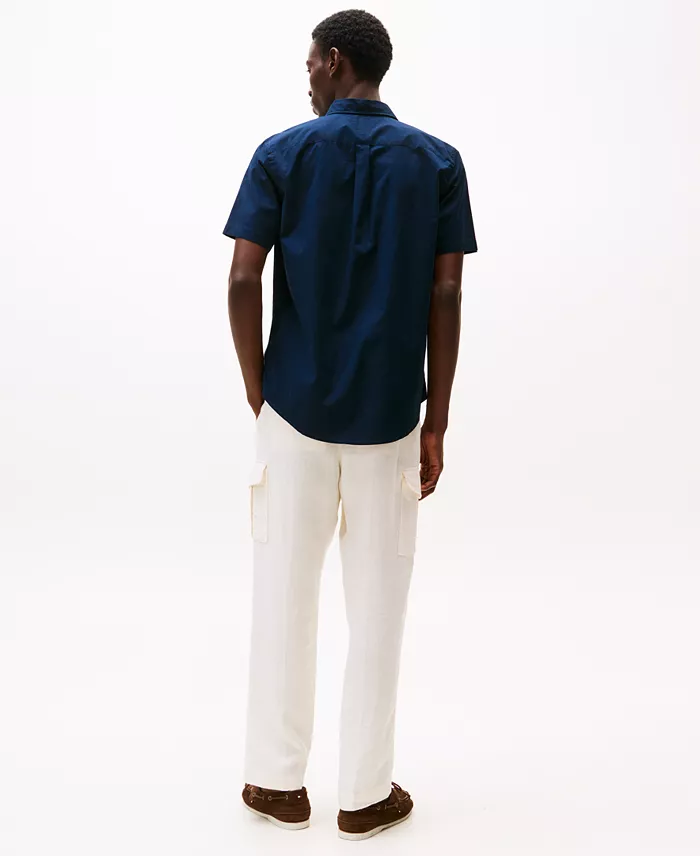 Men's Short Sleeve Flex Poplin Regular Fit Shirt - thumbnail 6