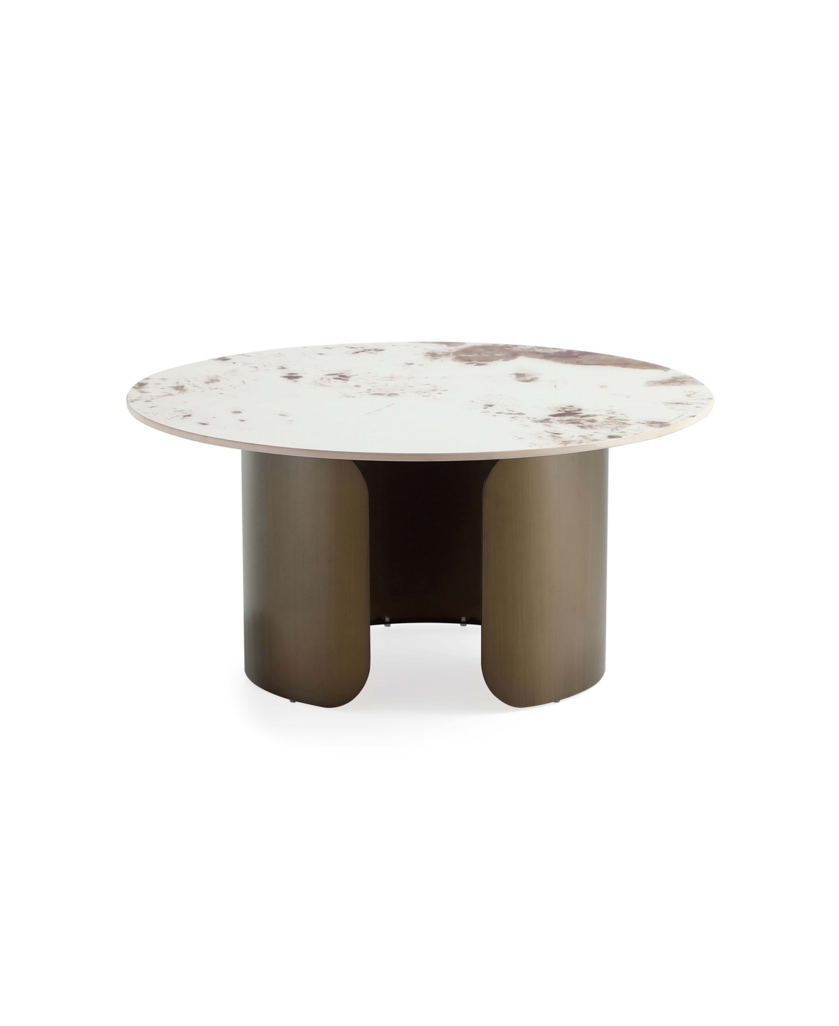 Manhattan Comfort Monica Modern Coffee Table In Gold