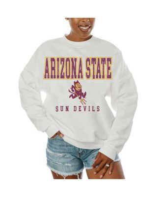 Gameday Couture - Women's White Arizona State Sun Devils Freestyle Fleece Pullover Sweatshirt