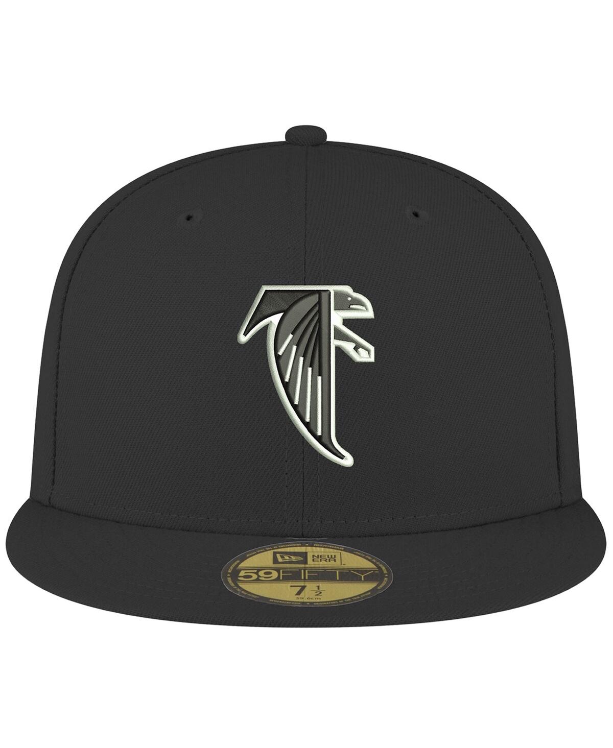 New Era Men's Black Atlanta Falcons Omaha Throwback 59FIFTY Fitted Hat