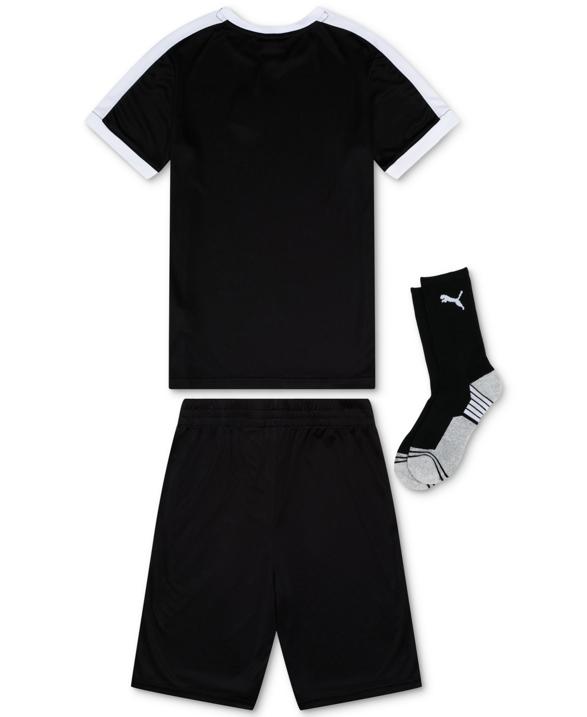 Shop Puma Big Boys 3-pc. Performance T-shirt, Shorts & Socks Set In  Black