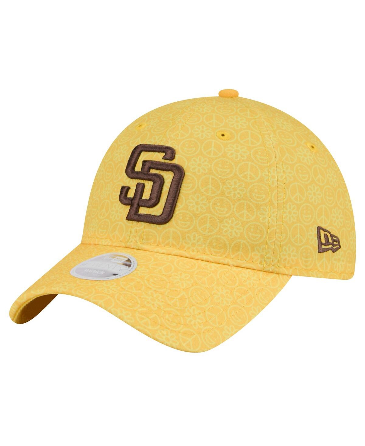 New Era Women's Gold San Diego Padres Don't Worry 9twenty Adjustable Hat In Gold