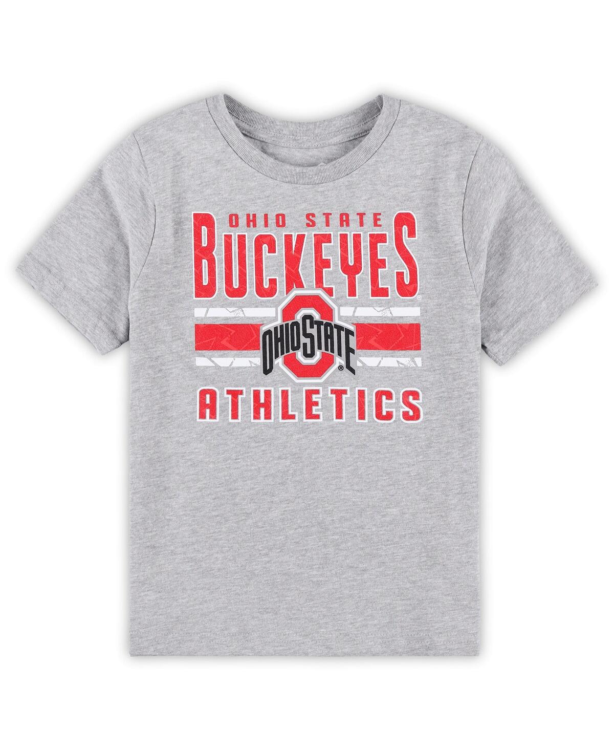 Outerstuff Preschool Ohio State Buckeyes In The Mix T-shirt Combo Set In Heather Gray