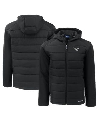 Cutter & Buck - Men's Cutter Buck Black Philadelphia Eagles Throwback Evoke Hybrid Eco Softshell Full-Zip Hoodie Jacket