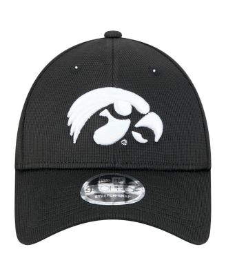 Men's Black Iowa Hawkeyes Pivot 9FORTY Stretch-Snap Adjustable Hat