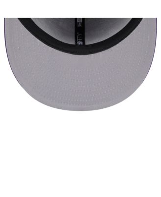 Men's Purple Los Angeles Lakers Sport Night Script Sided 59FIFTY Fitted Hat