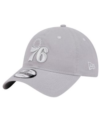 New Era - Men's  Gray Philadelphia 76ers Tonal 9TWENTY Adjustable Hat