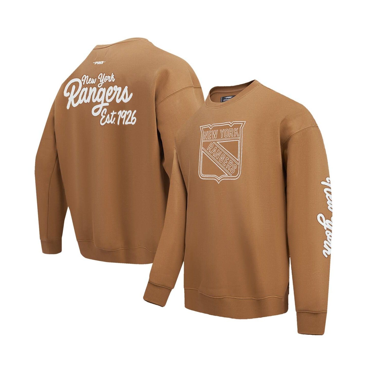 Мужская толстовка Pro Standard Brown New York Rangers Paint the City Pullover — фото 1
