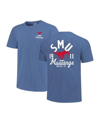 Image One - Men's Royal SMU Mustangs Comfort Colors Mascot Overlay T-Shirt