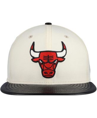 Men's Cream/Black Chicago Bulls Visor Two-Tone 59FIFTY Fitted Hat