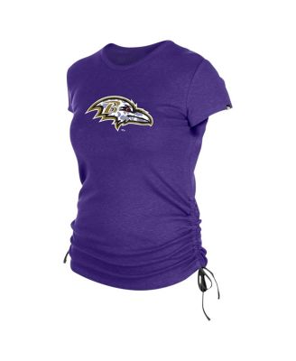 Women's Purple Baltimore Ravens Ruched Side T-Shirt