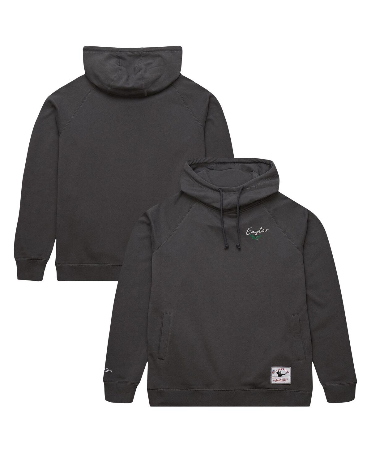 Women's Gray Philadelphia Eagles Funnel Neck Pullover Hoodie - Gray