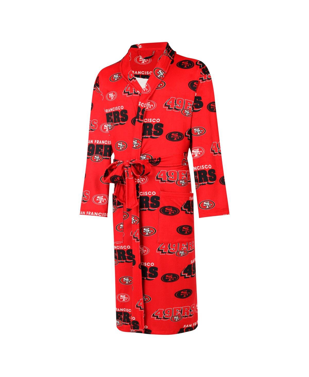 Concepts Sport Men's San Francisco 49ers Roadway Microfleece Robe In Red