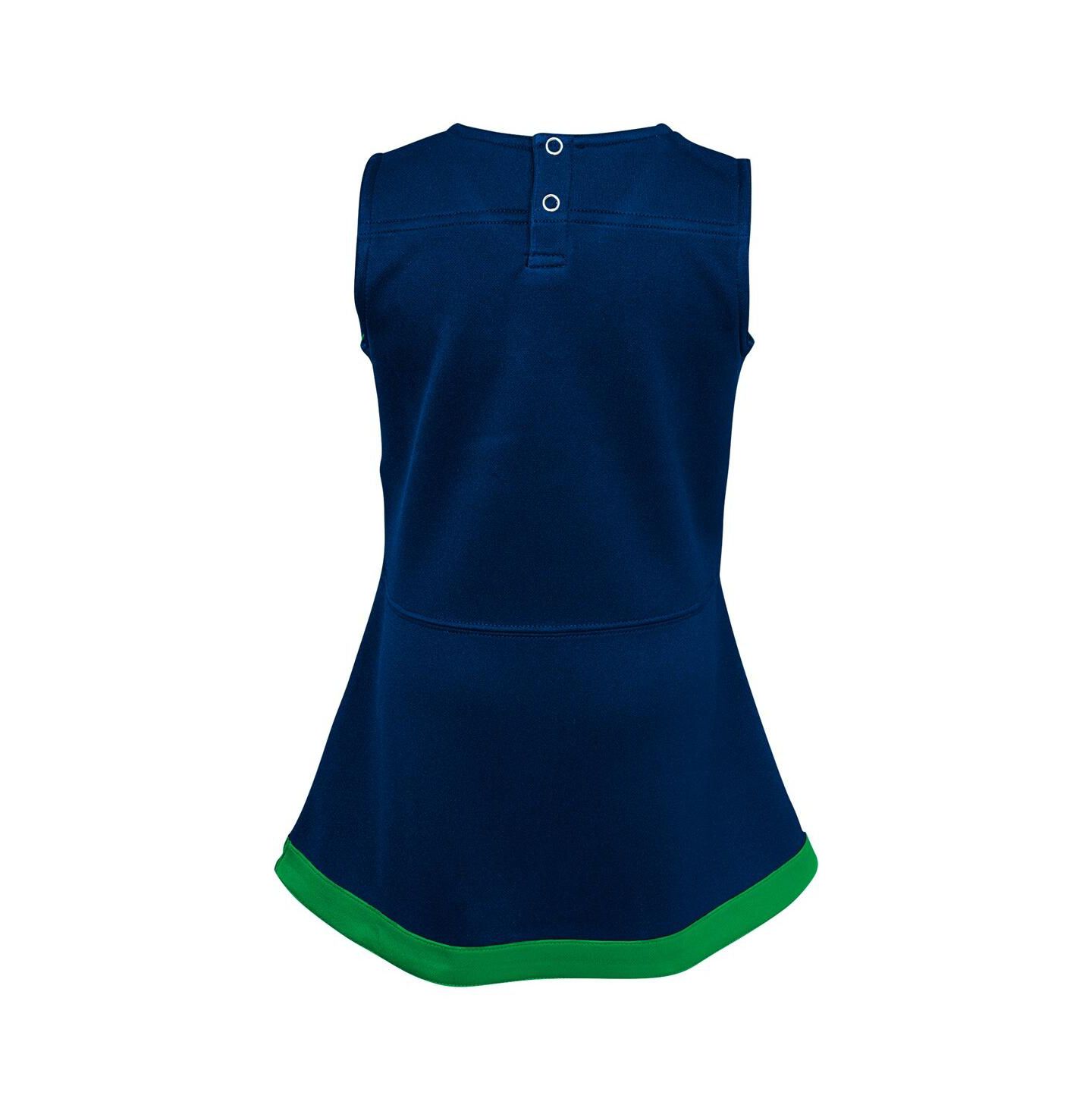 Платья Outerstuff Preschool Navy Notre Dame Fighting Irish Two-Piece Cheer Captain Jumper Dress Bloomers Set для девочек — фото 2