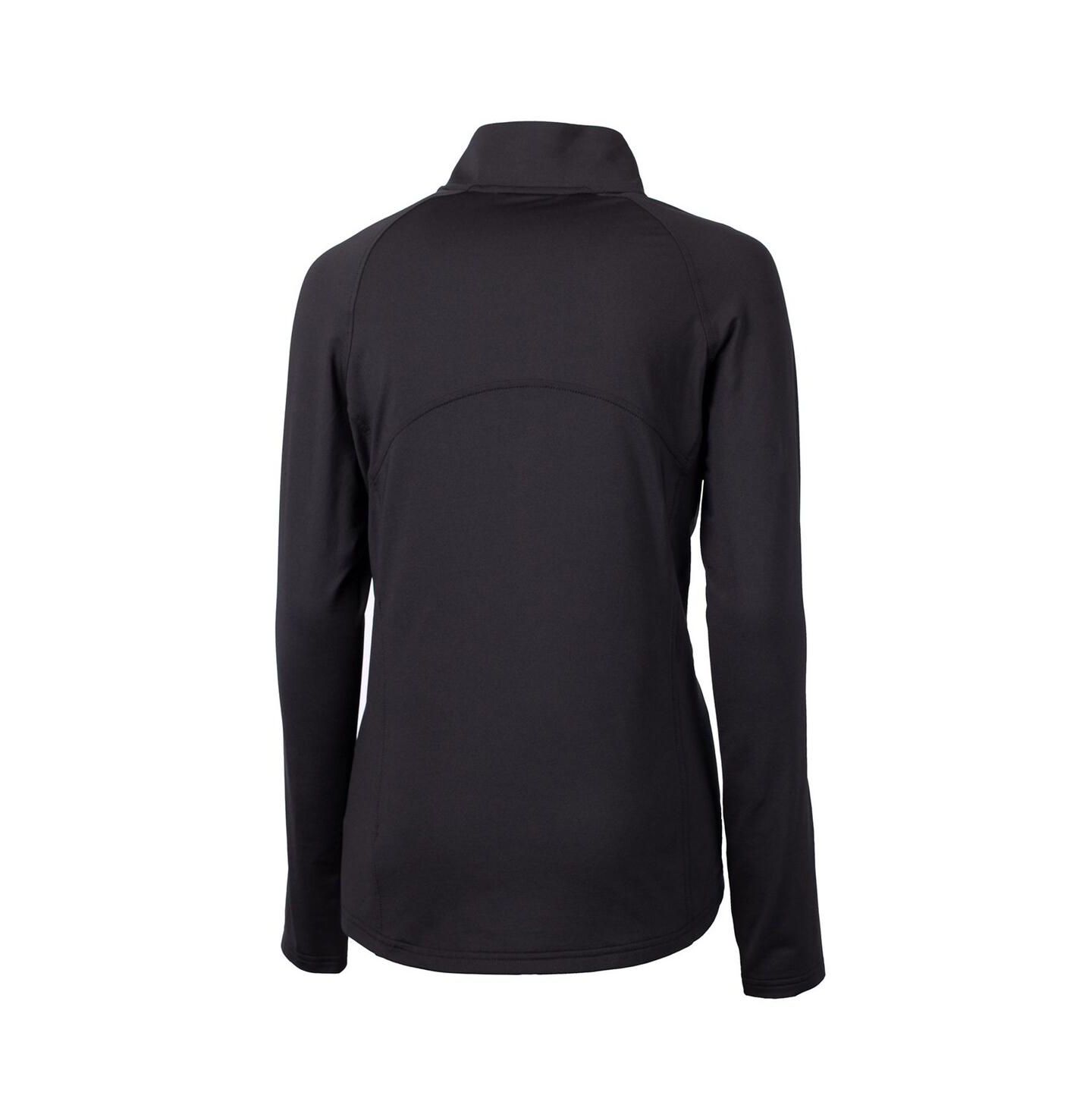 Женский свитер Cutter & Buck Black Detroit Lions Throwback Logo Adapt Knit Stretch Half-Zip Pullover Top — фото 2