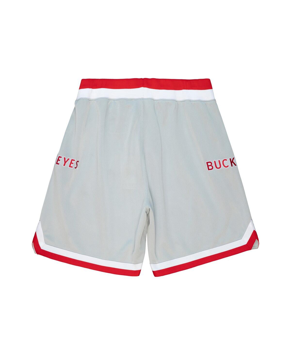 Mitchell & Ness Men's Silver Ohio State Buckeyes 1991 Alternate Authentic Shorts In Silver
